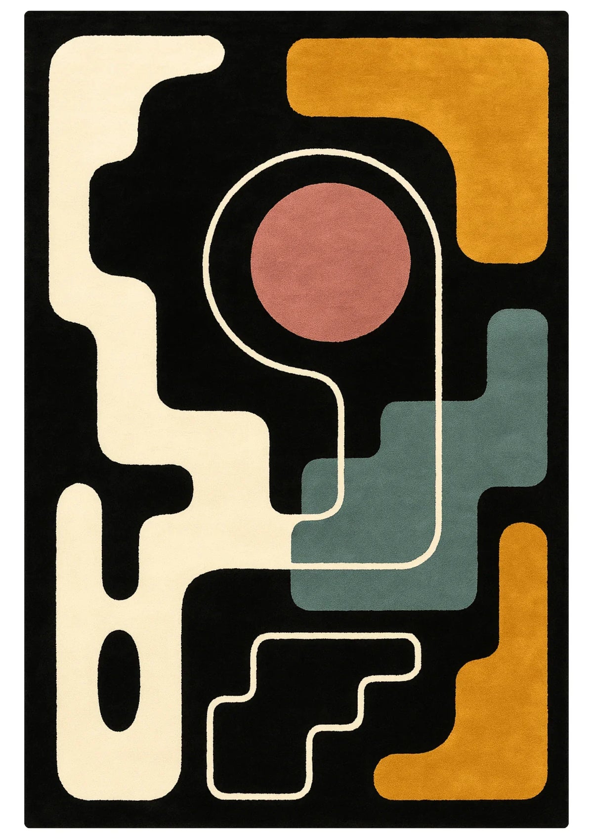 Matrix Wire Black Hand Tufted Rug