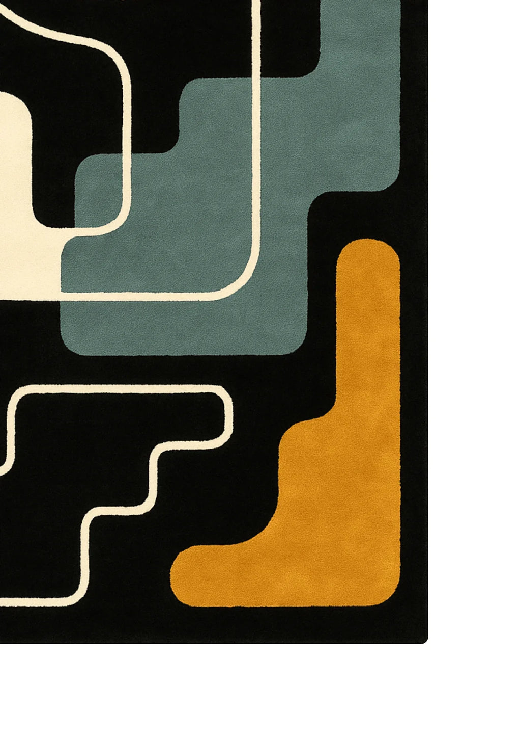 Matrix Wire Black Hand Tufted Rug