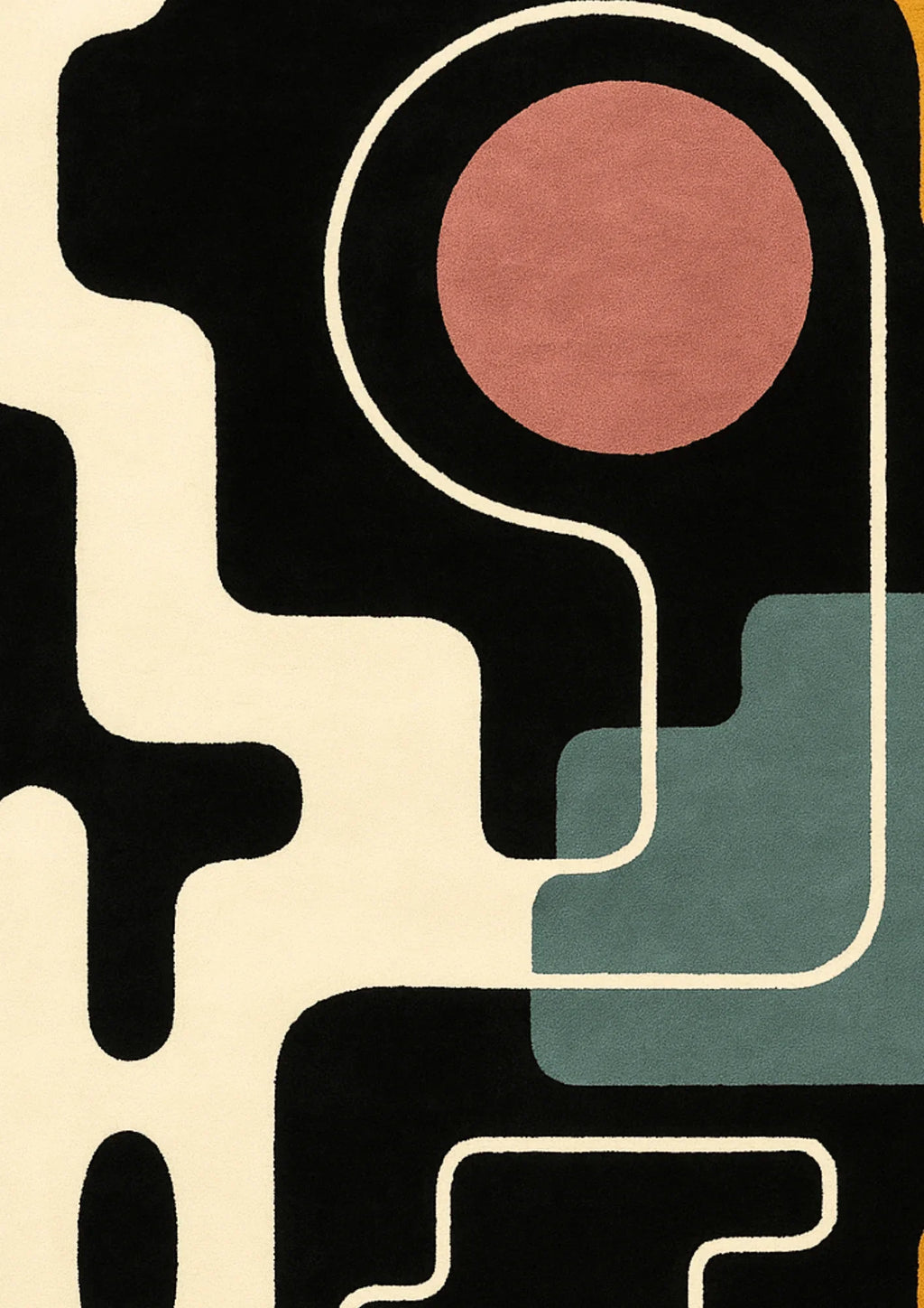 Matrix Wire Black Hand Tufted Rug