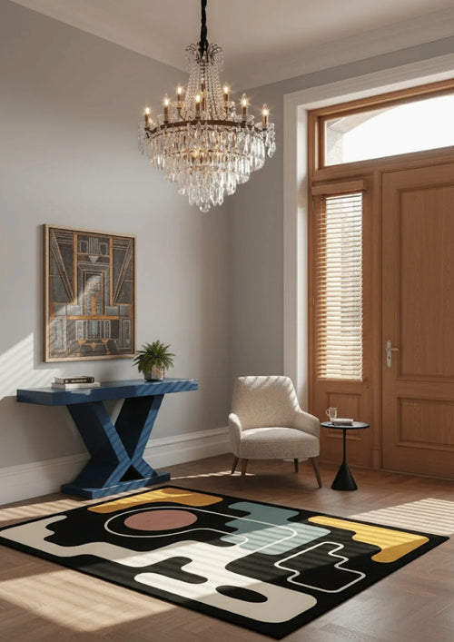 Matrix Wire Black Hand Tufted Rug